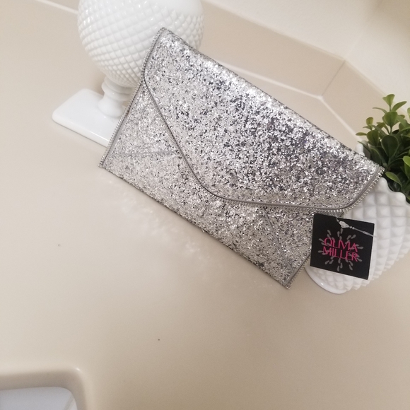 BOUTIQUE TRENDY FASHION GLITTER CLUTCH PURSE - Picture 4 of 4